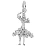 14K White Gold Flamenco Dancer Charm by Rembrandt Charms