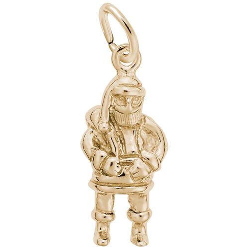 Gold Plate Santa Clause Charm by Rembrandt Charms
