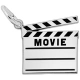 Sterling Silver Movie Clap Board Charm by Rembrandt Charms