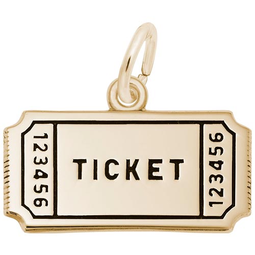 14k Gold Movie Ticket Charm by Rembrandt Charms