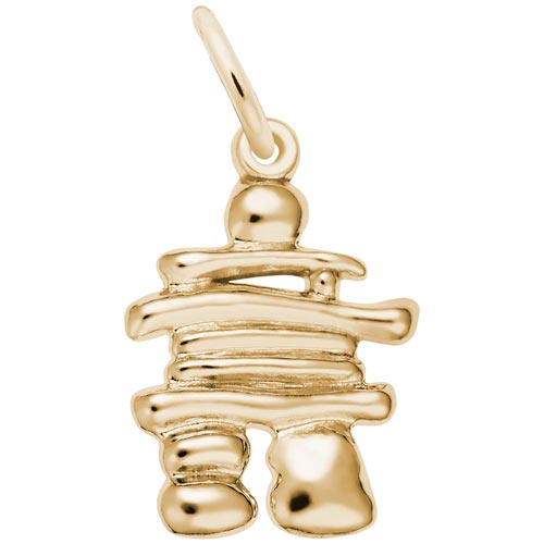 Gold Plate Inukshuk Charm by Rembrandt Charms Gold Plate Inukshuk Charm by Rembrandt Charms