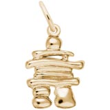 Gold Plate Inukshuk Charm by Rembrandt Charms