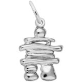 14K White Gold Inukshuk Charm by Rembrandt Charms