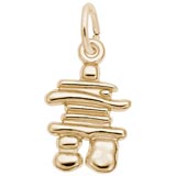 Gold Plate Inukshuk Accent Charm by Rembrandt Charms