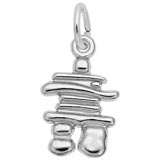 14K White Gold Inukshuk Accent Charm by Rembrandt Charms