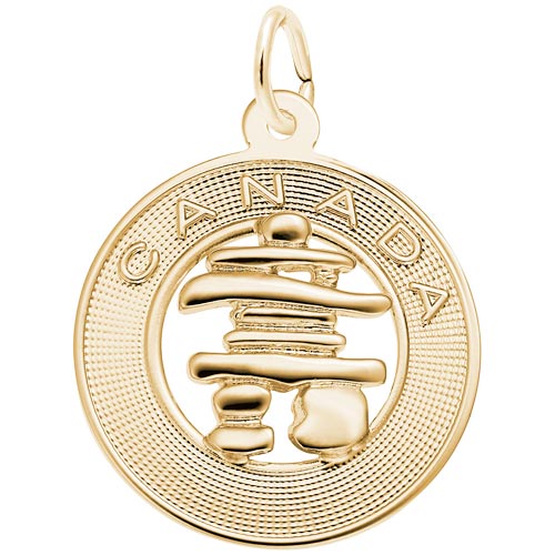 Gold Plate Canada Inukshuk Charm by Rembrandt Charms Gold Plate Canada Inukshuk Charm by Rembrandt Charms