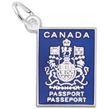 14K White Gold Canadian Passport Charm by Rembrandt Charms