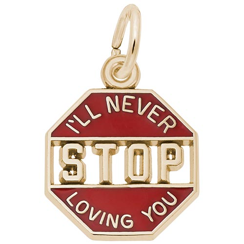 10K Gold I'll Never Stop Loving You Charm by Rembrandt Charms 10K Gold I'll Never Stop Loving You Charm by Rembrandt Charms