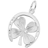14K White Gold Good Luck Charm by Rembrandt Charm