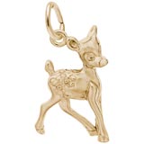 Gold Plate Fawn Charm by Rembrandt Charms