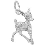 14K White Gold Fawn Charm by Rembrandt Charms