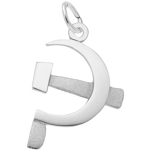 14k White Gold Hammer and Sickle Charm by Rembrandt Charms 14k White Gold Hammer and Sickle Charm by Rembrandt Charms