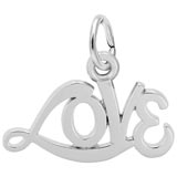 14K White Gold Love Charm by Rembrandt Charms