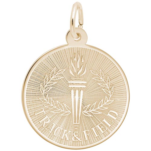 14K Gold Track and Field Charm by Rembrandt Charms 14K Gold Track and Field Charm by Rembrandt Charms