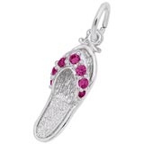 14K White Gold Sandal Charm July Birthstone by Rembrandt Charms