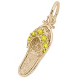 Gold Plate Sandal Charm Nov Birthstone by Rembrandt Charms