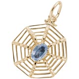 14K Gold Spider Web Charm by Rembrandt Charms