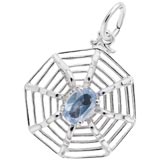 Sterling Silver Spider Web Charm by Rembrandt Charms