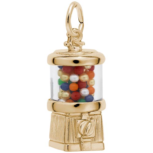 Gold Plate Gumball Machine Charm by Rembrandt Charms Gold Plate Gumball Machine Charm by Rembrandt Charms
