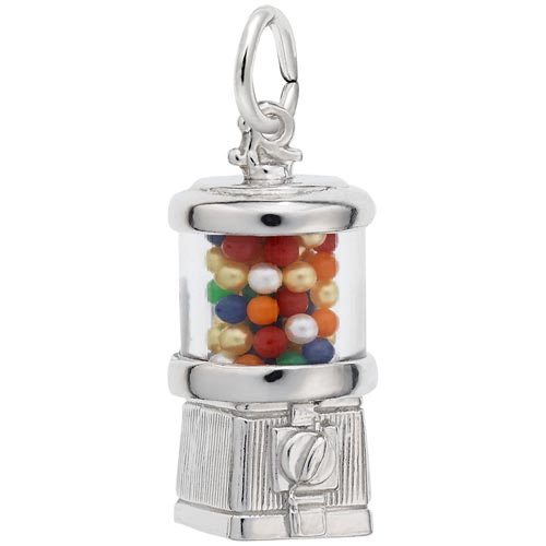 14K White Gold Gumball Machine Charm by Rembrandt Charms