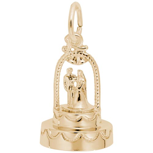 14K Gold Cake for Weddings Charm by Rembrandt Charms