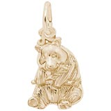 Gold Plate Panda Bear Charm by Rembrandt Charms