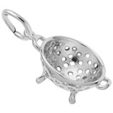 14K White Gold Colander Charm by Rembrandt Charms