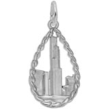 14K White Gold Chicago Sears Tower Charm by Rembrandt Charms