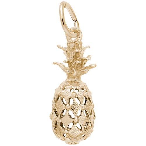 Gold Plate Pineapple Charm by Rembrandt Charms Gold Plate Pineapple Charm by Rembrandt Charms