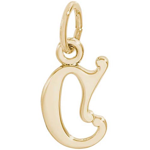 14K Gold Curly Initial C Accent Charm by Rembrandt Charms 14K Gold Curly Initial C Accent Charm by Rembrandt Charms