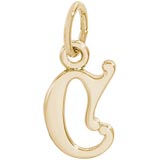 10K Gold Curly Initial C Accent Charm by Rembrandt Charms
