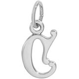 Sterling Silver Curly Initial C Accent Charm by Rembrandt Charms
