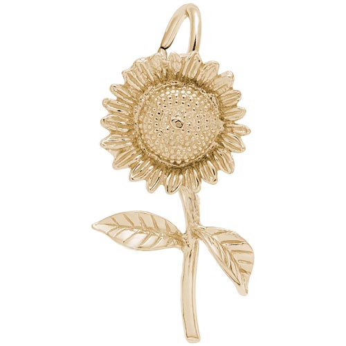 14K Gold Sunflower Charm by Rembrandt Charms 14K Gold Sunflower Charm by Rembrandt Charms
