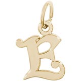 10K Gold Curly Initial E Accent Charm by Rembrandt Charms