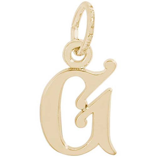 14K Gold Curly Initial G Accent Charm by Rembrandt Charms 14K Gold Curly Initial G Accent Charm by Rembrandt Charms