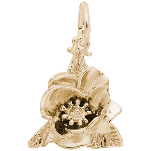 14K Gold Magnolia Flower Charm by Rembrandt Charms 14K Gold Magnolia Flower Charm by Rembrandt Charms