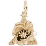 14K Gold Magnolia Flower Charm by Rembrandt Charms