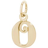 10K Gold Curly Initial O Accent Charm by Rembrandt Charms
