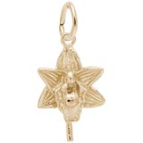 14K Gold Orchid Flower Charm by Rembrandt Charms