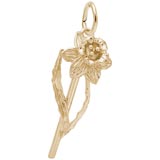 Gold Plate Daffodil Charm by Rembrandt Charms