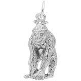 14K White Gold Gorilla Charm by Rembrandt Charms