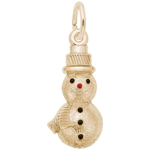 Gold Plated Snowman Charm by Rembrandt Charms Gold Plated Snowman Charm by Rembrandt Charms