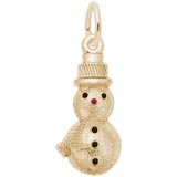 10K Gold Snowman Charm by Rembrandt Charms