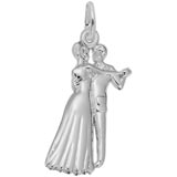 14K White Gold Ballroom Dancers Charm by Rembrandt Charms