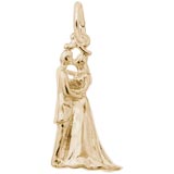 Gold Plated Kiss the Bride Charm by Rembrandt Charms