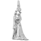 14K White Gold Kiss the Bride Charm by Rembrandt Charms