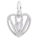 14K White Gold Embrace Love Charm 04 April by Rembrandt Charms