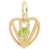 Gold Plated Embrace Love Charm 08 August by Rembrandt Charms