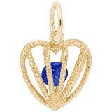 Gold Plated Embrace Love Charm 09 September by Rembrandt Charms