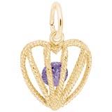 14k Gold Embrace Love Charm 06 June by Rembrandt Charms